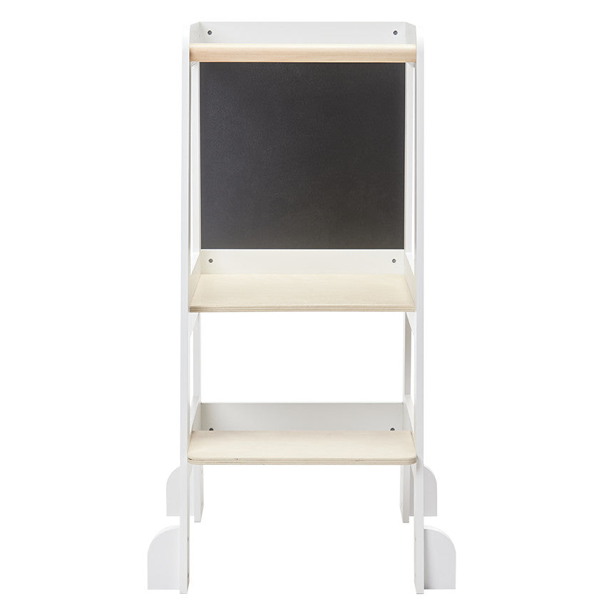 Tour d'apprentissage Premissori avec tableau noir en bois blanc - Prémaman