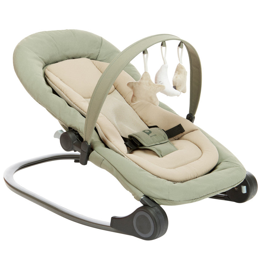 Transat Sluggy avec arche de jeux kaki - Prémaman