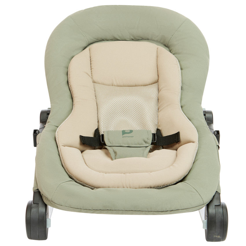 Transat Sluggy avec arche de jeux kaki - Prémaman