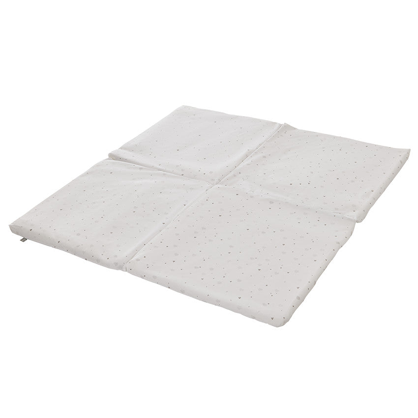 Tapis de motricité pliable 120 x 120 cm imprimé cœurs - Prémaman