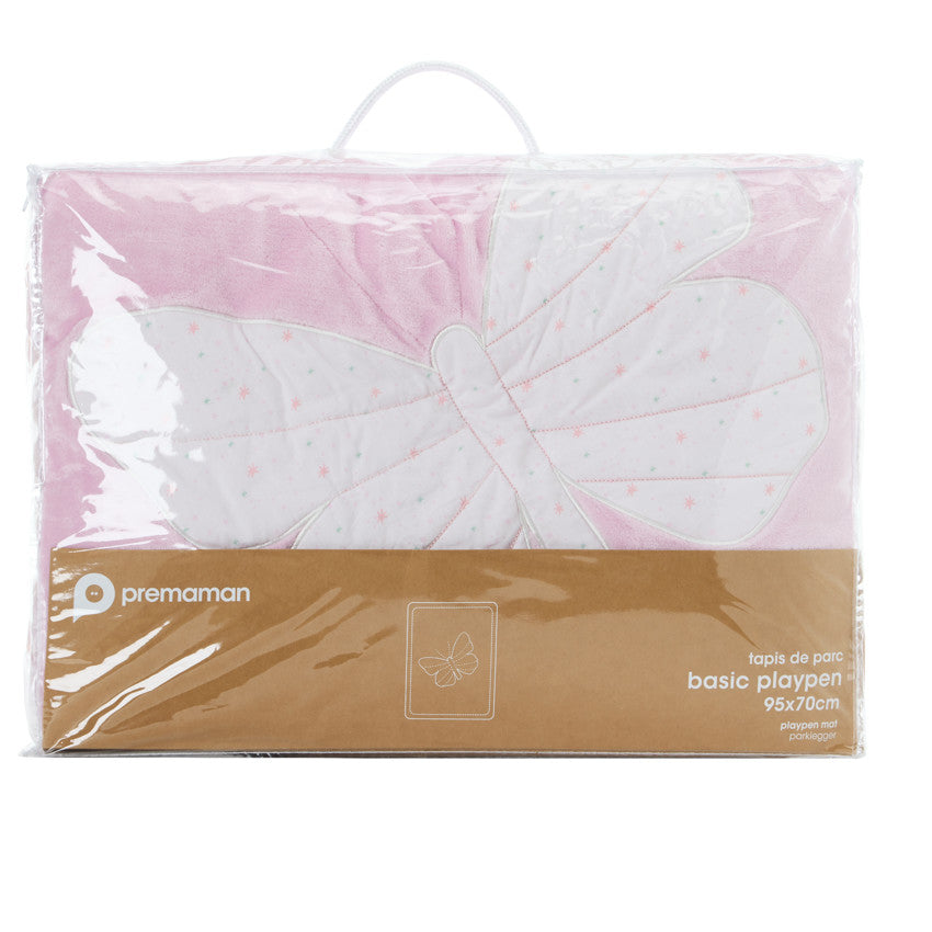 Tapis de parc bi-matière 70 x 95 cm imprimé/Papillon - Prémaman