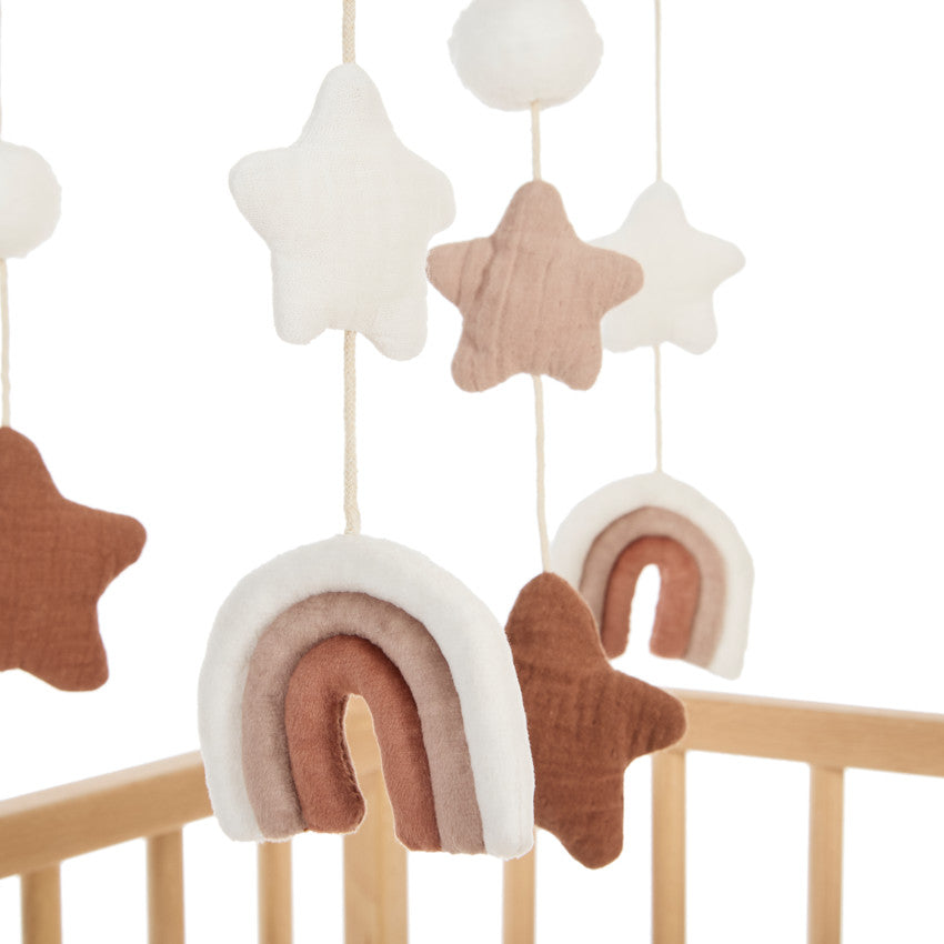 Musical mobile with stars and rainbows - Prémaman