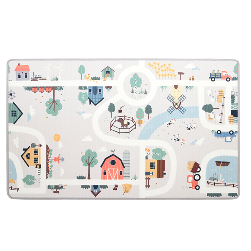 Tapis de jeu réversible en mousse ferme/circuit - Prémaman