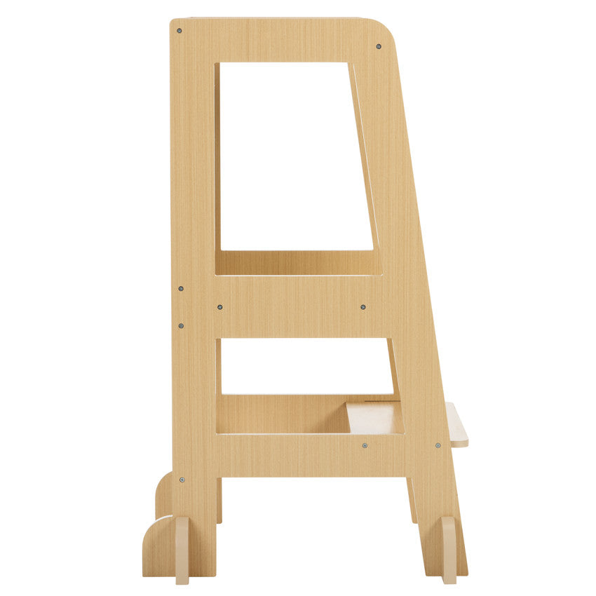 Tour d'apprentissage Premissori avec tableau noir en bois coloris naturel - Prémaman