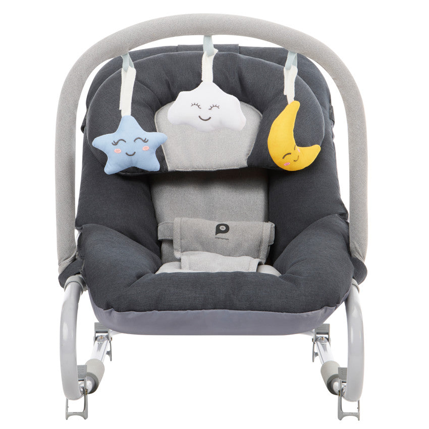 Folding deckchair with arch Comfy grey - Prémaman