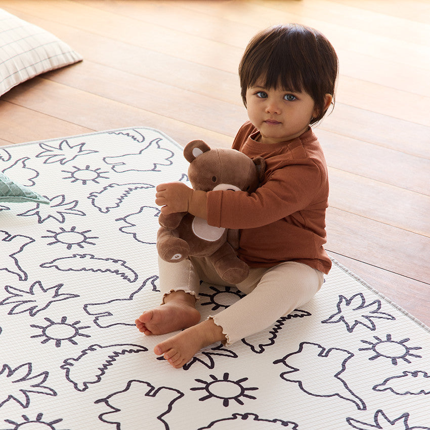 Tapis de jeu réversible en mousse savane/circuit - Prémaman