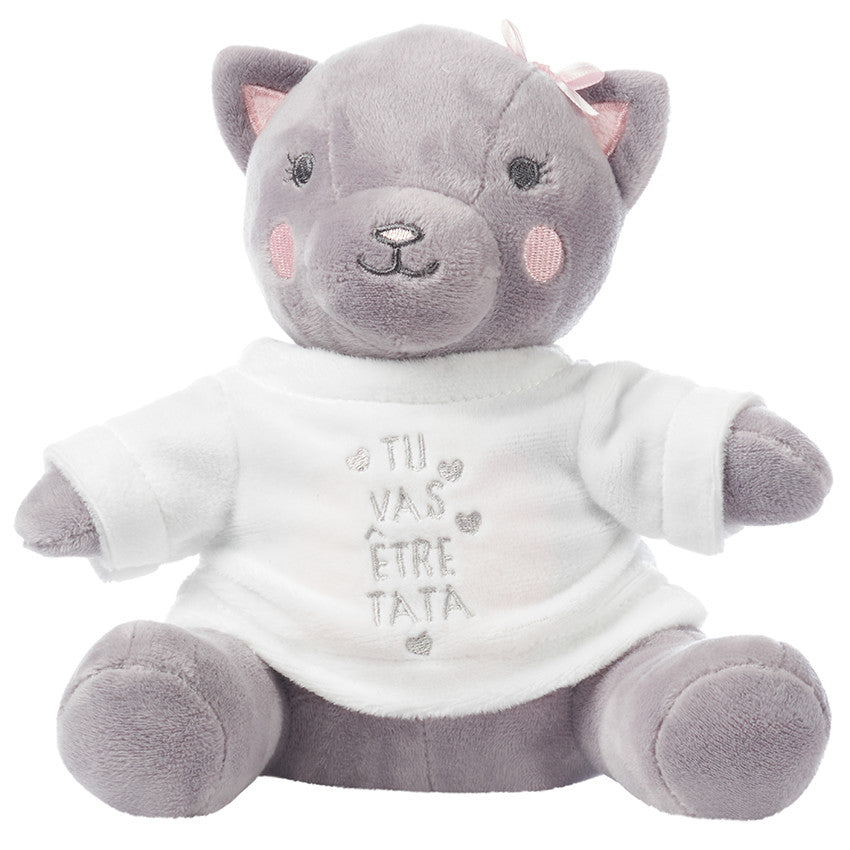 Habillage pour peluche annonce de naissance "tu vas être tata" - Prémaman
