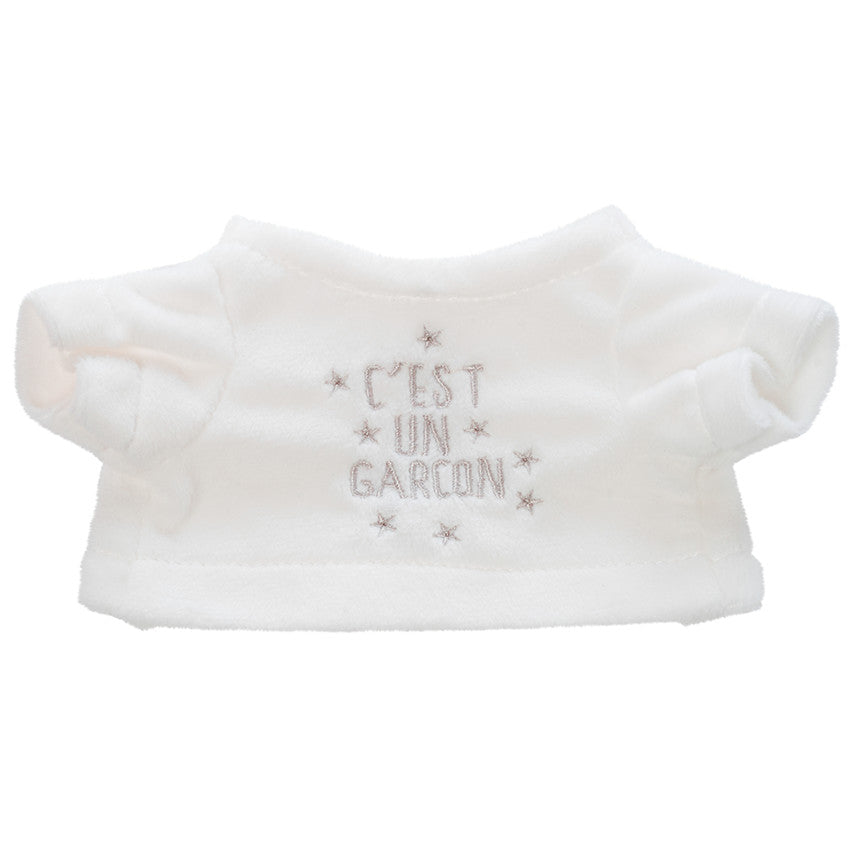 "It's a Boy" birth announcement outfit for plush toy - Prémaman