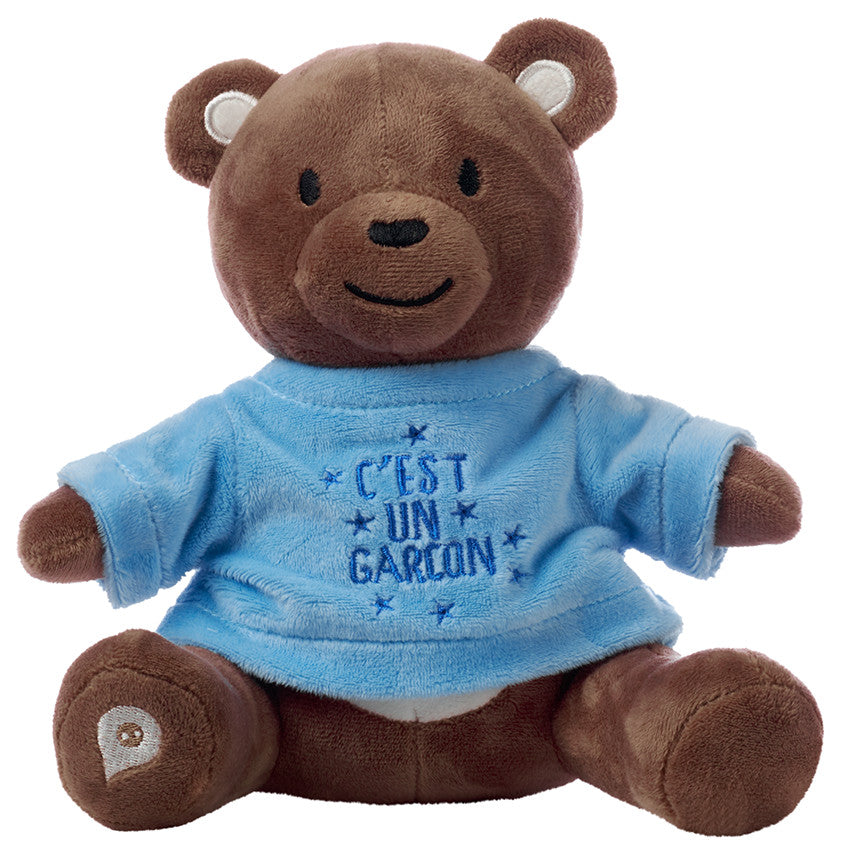 Habillage pour peluche annonce de naissance "c'est un garçon" - Prémaman