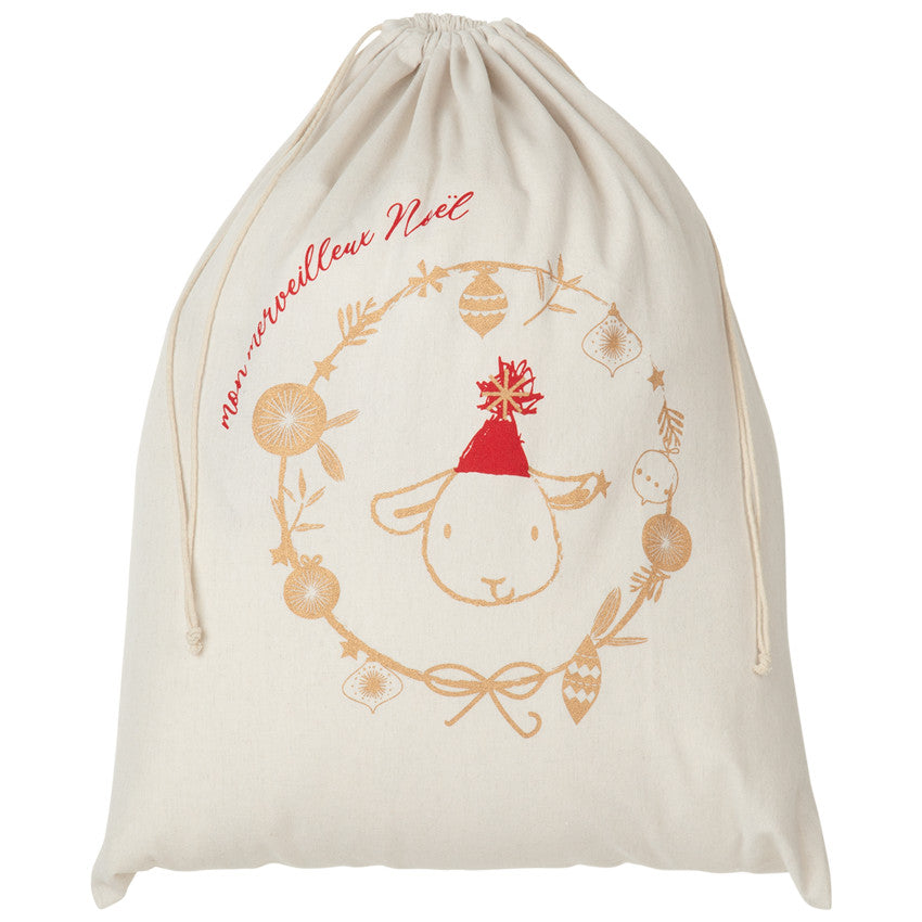 Pochon en tissu pour cadeaux de Noël - Prémaman