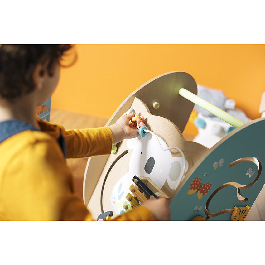 Crazy Jungle Wooden Activity and Push Along Walker - Prémaman