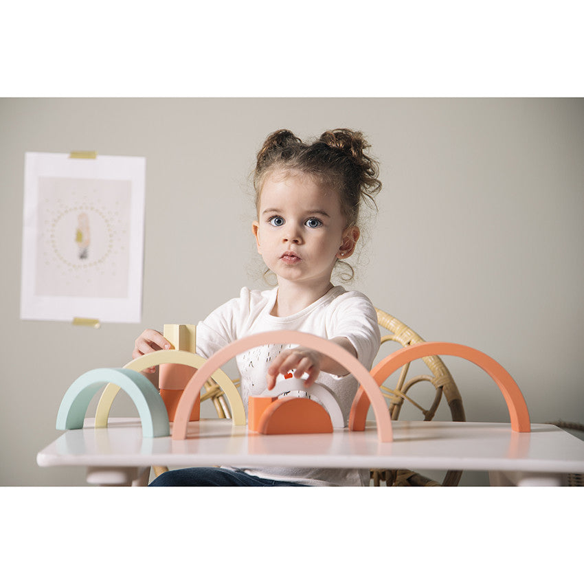 Jouet 1er âge arc-en-ciel à empiler Crazy Colors - Prémaman