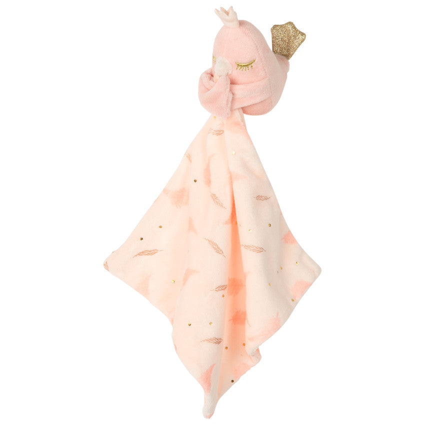 Doudou en velours à plumes et petit oiseau - Prémaman