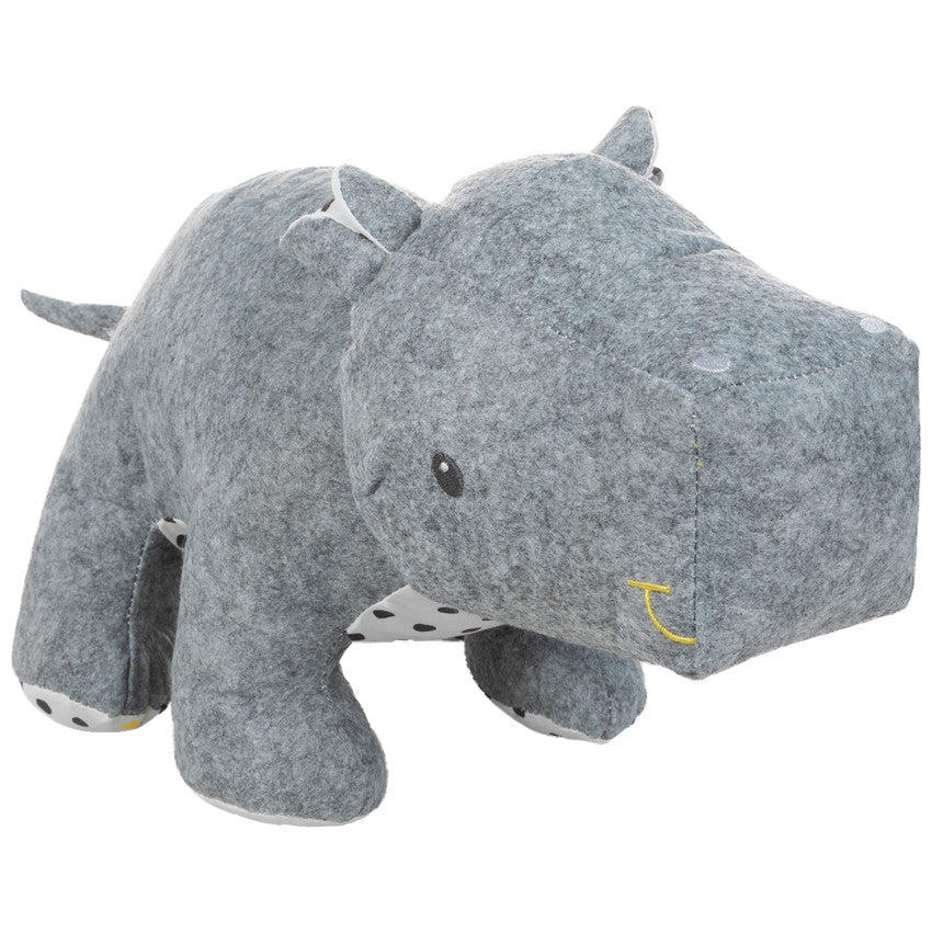 Peluche en feutrine forme hippopotame - Prémaman