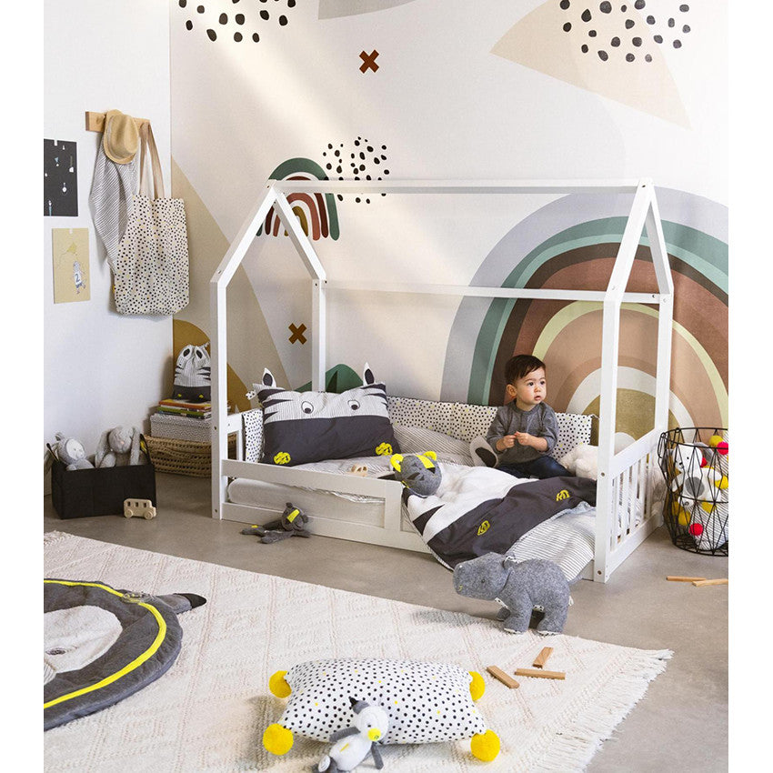 Peluche en velours et sherpa forme lémurien - Prémaman