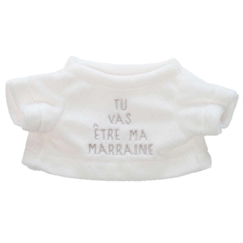 "You're going to be a godmother" Teddy Bear Dressing T-shirt - Prémaman