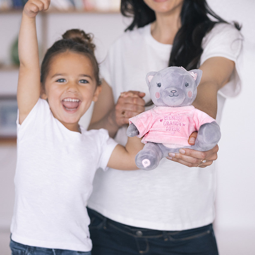 Habillage pour peluche annonce de naissance "tu vas être parrain" - Prémaman