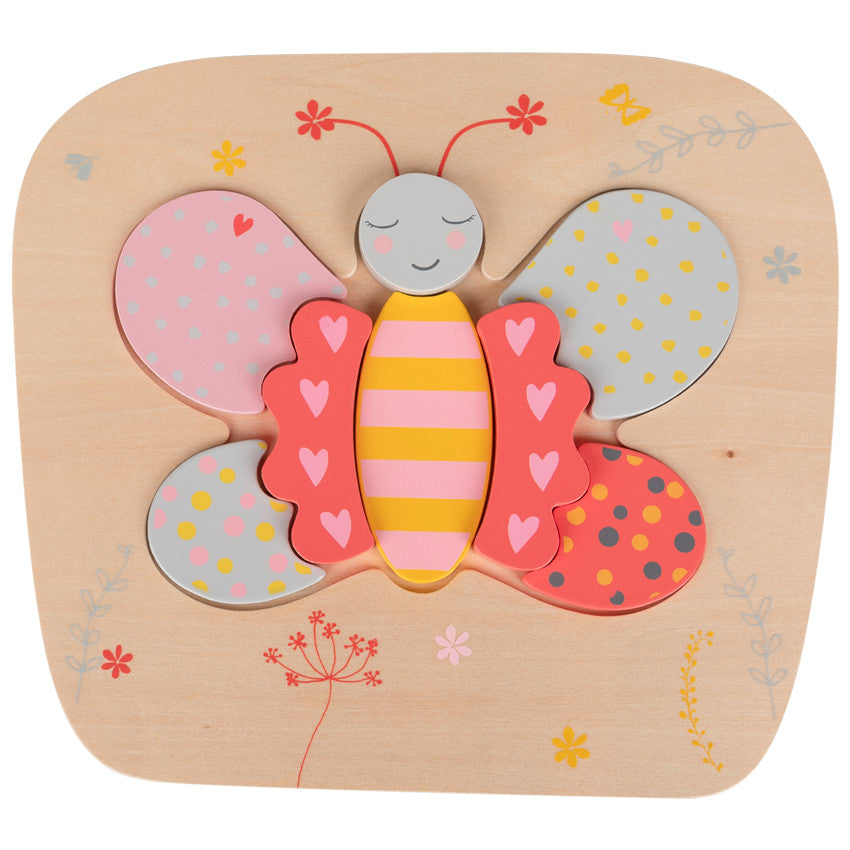 Puzzle en bois papillon 8 pièces - Prémaman