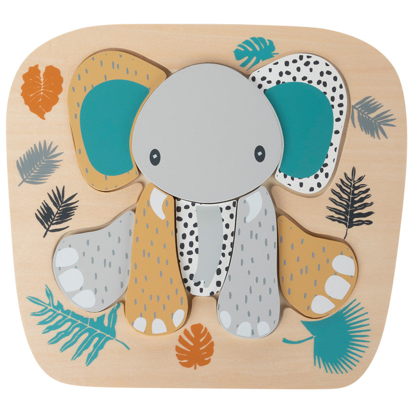 Puzzle en bois 8pcs - Éléphant - Prémaman