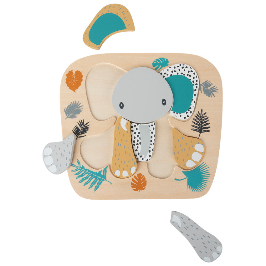 Wooden puzzle 8pcs - Elephant - Premaman