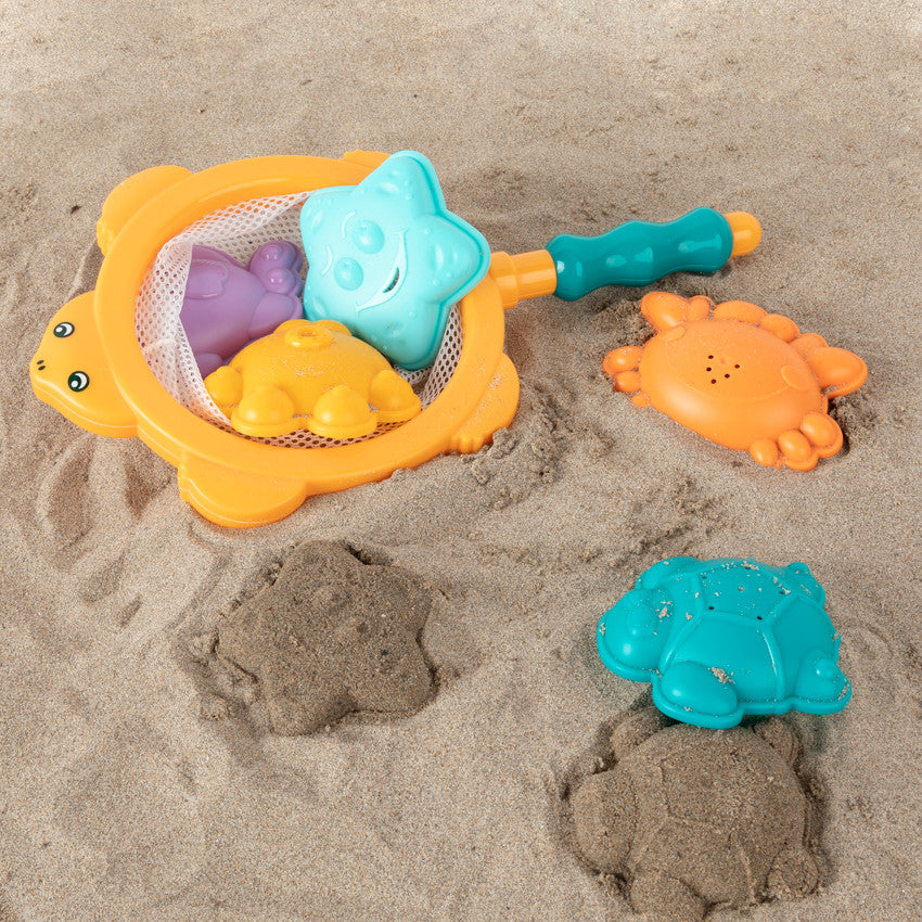 Jouet de bain 5 moules animaux et filet - Prémaman