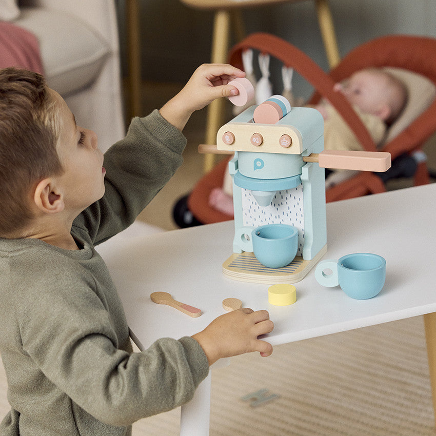 Cafetière avec 2 tasses en bois - Crazy colors 2.0 - Prémaman