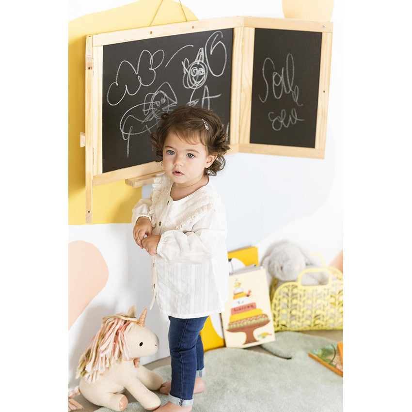 Tableau mural magnétique à 2 battants noir et blanc - Prémaman