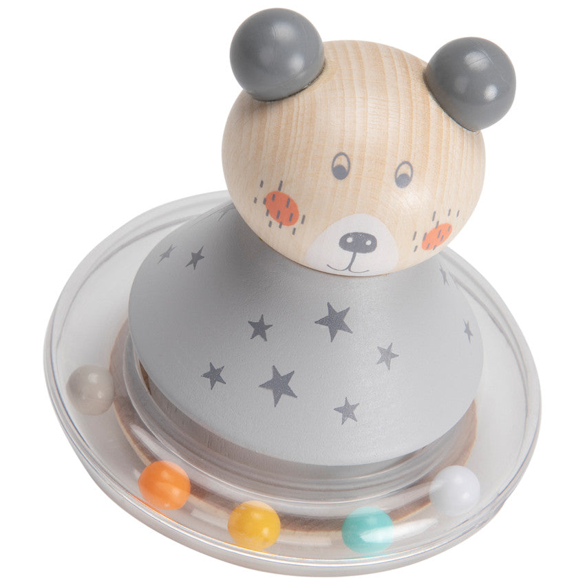 Roly-poly rattle with balls - Grey bear - Prémaman