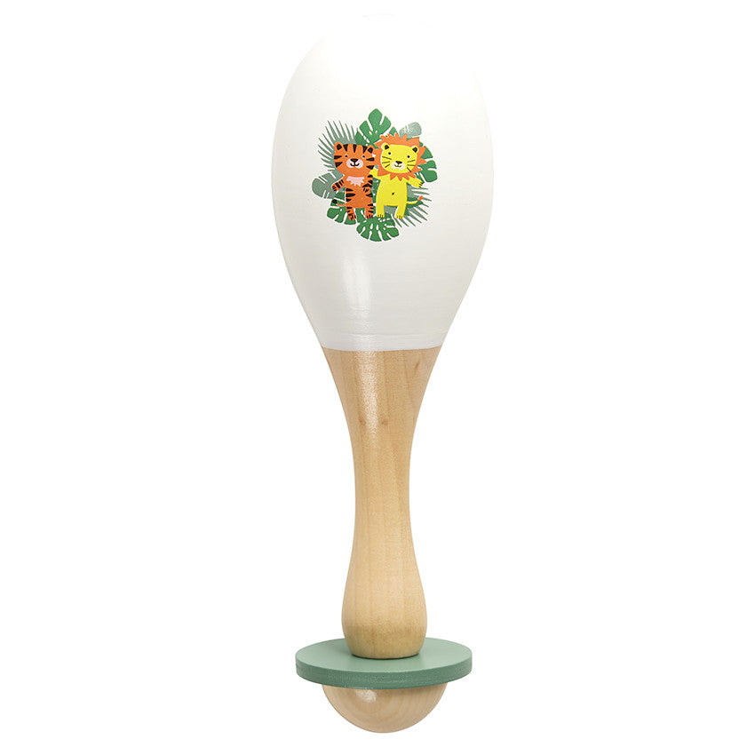 Grande maraca en bois - Happy wild - Prémaman
