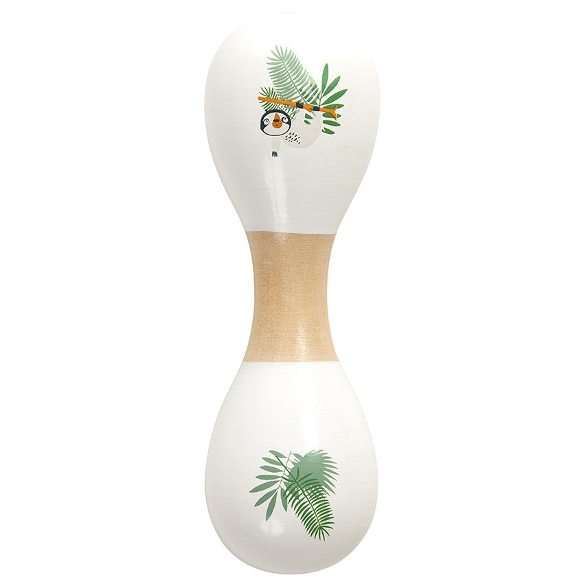 Petite maraca double en bois - Happy wild - Prémaman