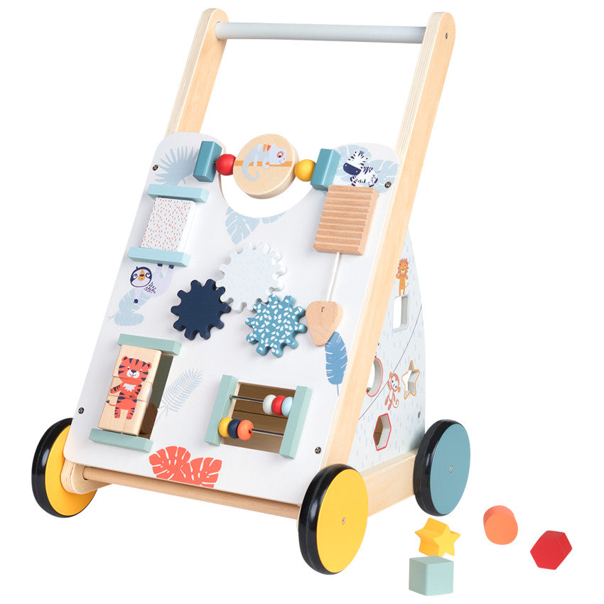 Chariot de marche et d'activités en bois Happy Wild - Prémaman