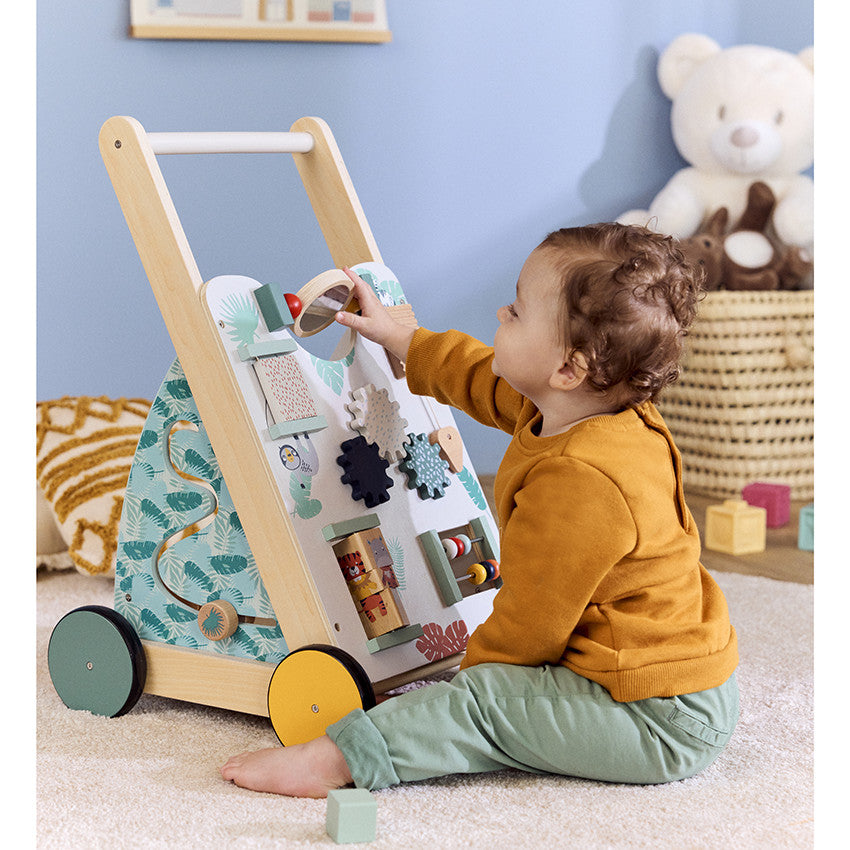 Chariot de marche et d'activités en bois Happy Wild - Prémaman
