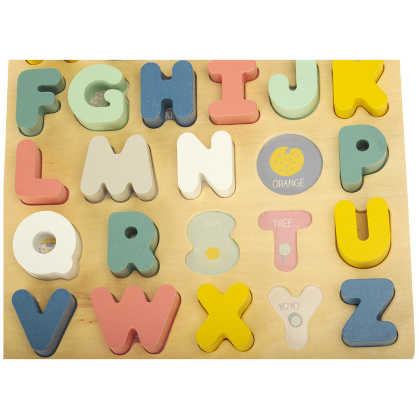 Puzzle alphabet d'apprentissage en bois - Prémaman