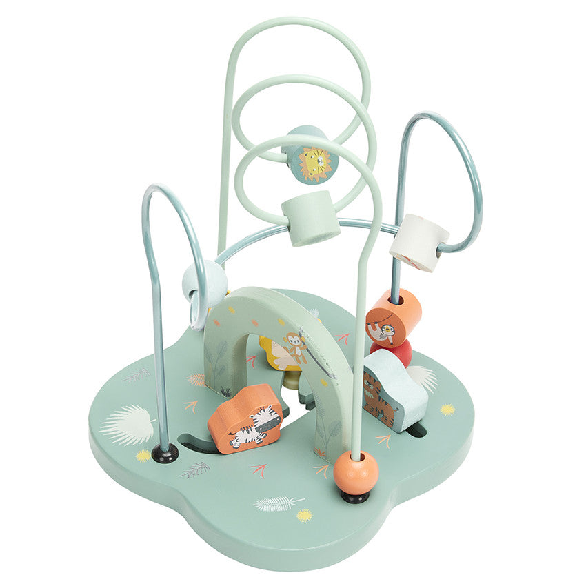 Boulier labyrinthe à spirale en bois Happy Wild - Prémaman