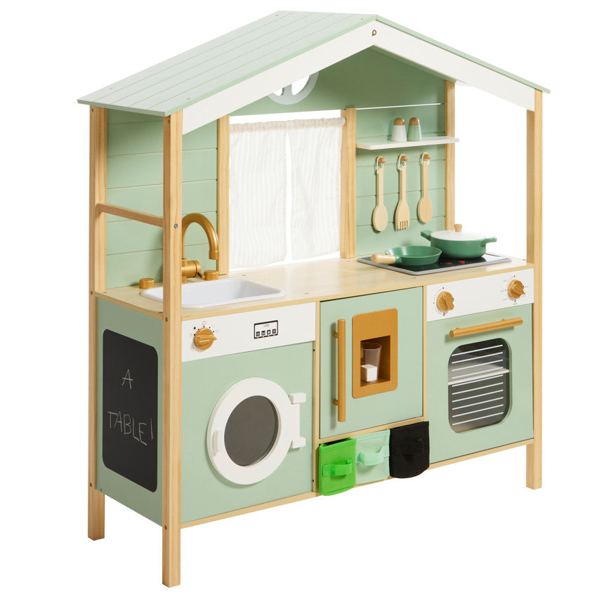 Fully equipped kitchen with wooden accessories - Prémaman