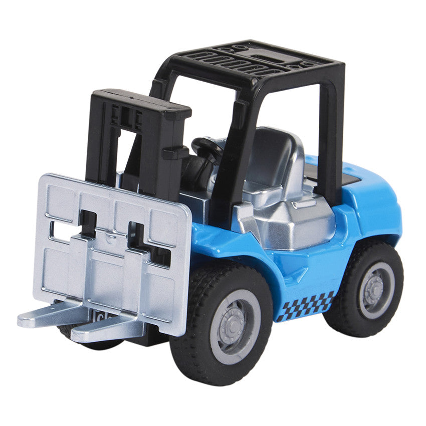 Véhicule miniature à friction Chariot élévateur bleu - Prémaman