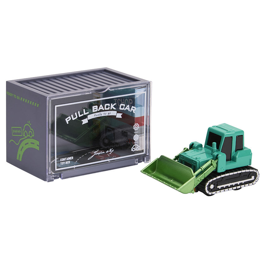 Véhicule miniature à friction Bulldozer turquoise - Prémaman