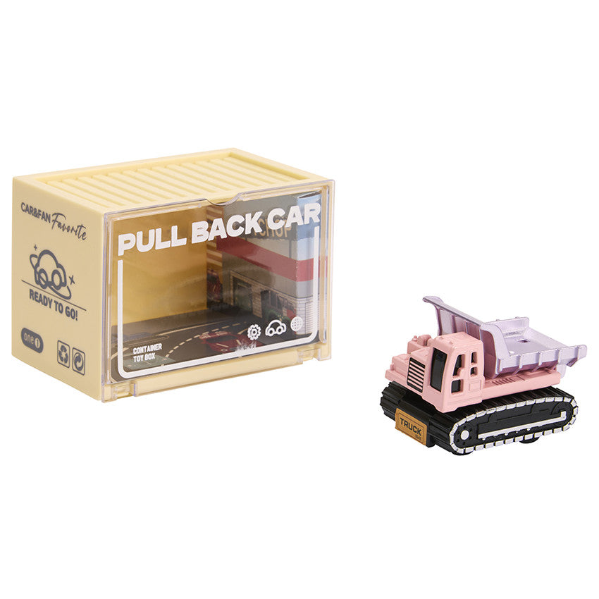 Véhicule miniature à friction Tracteur rose/noir - Prémaman