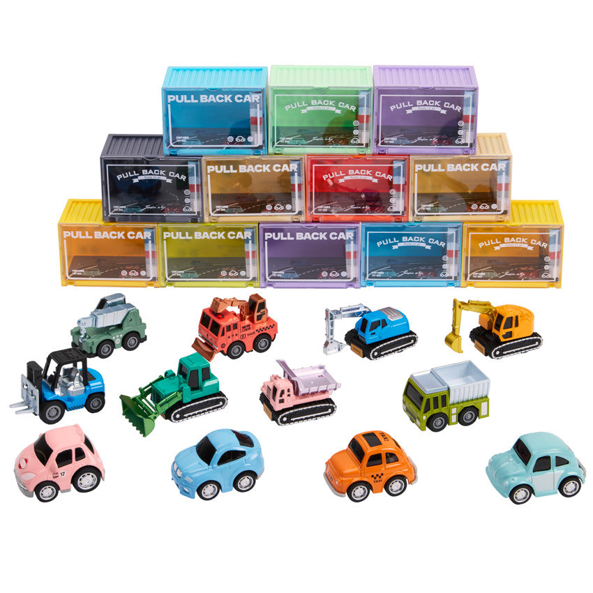 Véhicule miniature à friction Tractopelle bleu/noir - Prémaman