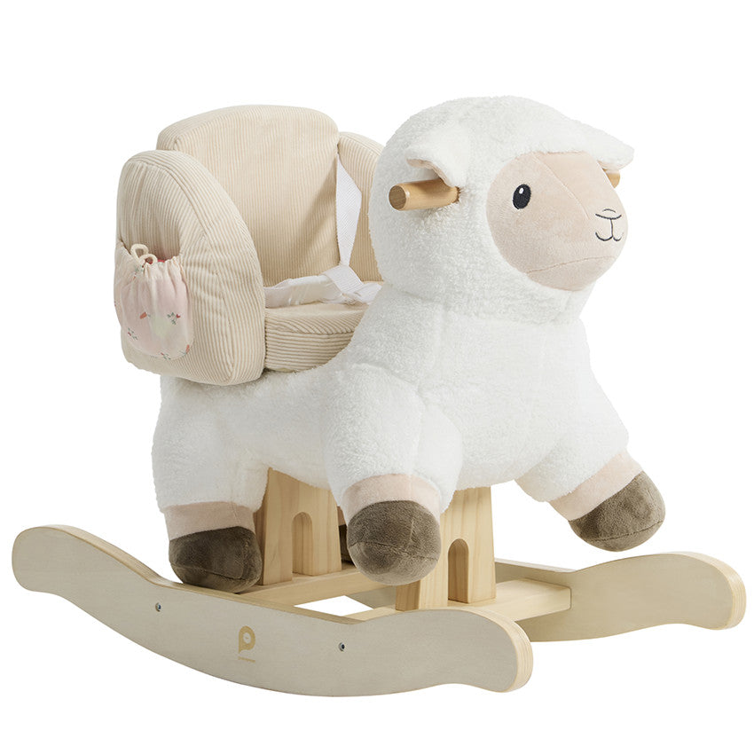 Mouton à bascule avec 2 jouets sensoriels - Prémaman