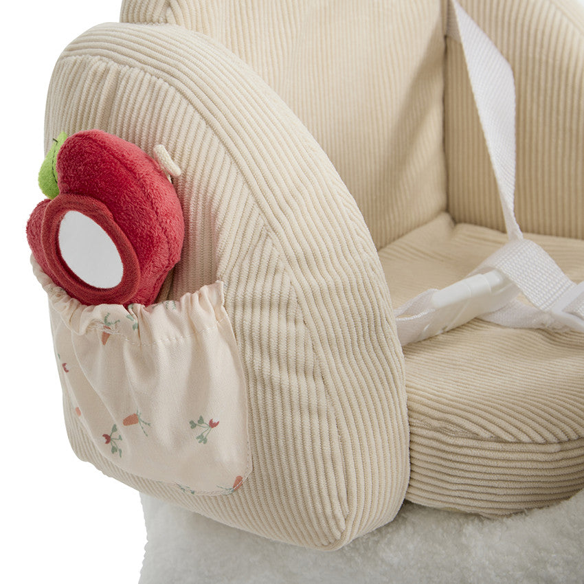 Mouton à bascule avec 2 jouets sensoriels - Prémaman