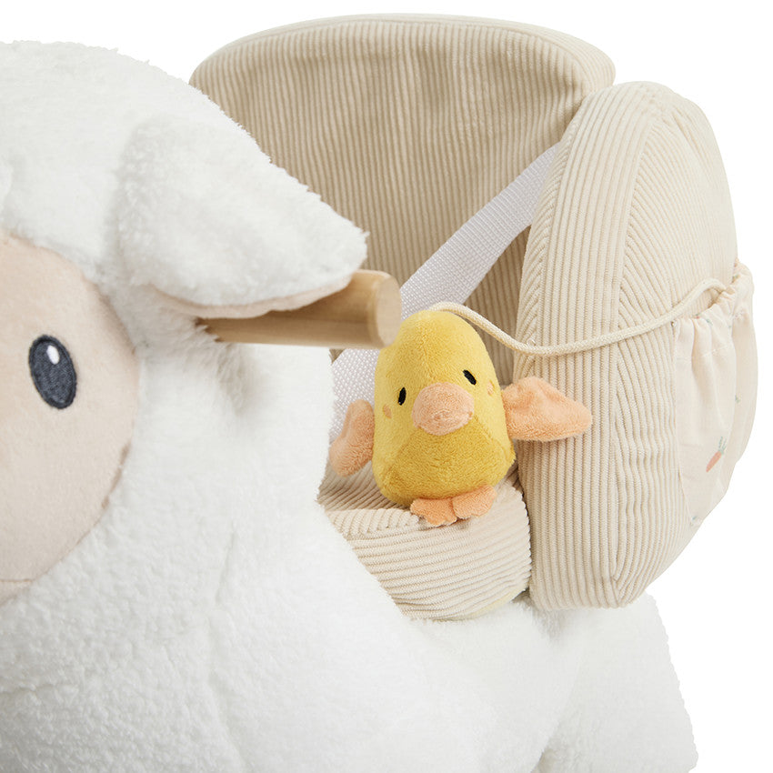 Mouton à bascule avec 2 jouets sensoriels - Prémaman