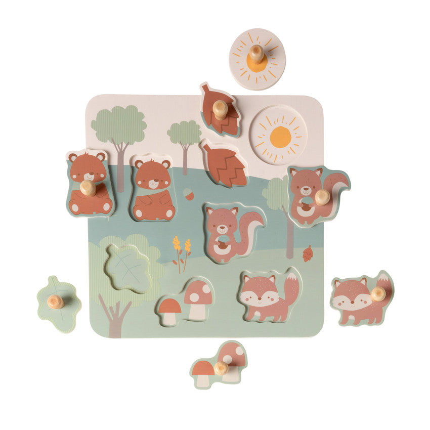7-Piece Wooden Puzzle Forest King - Prémaman