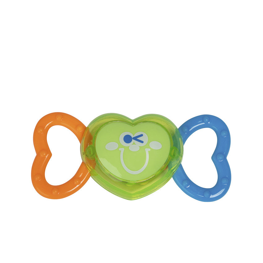 Hochet en forme de cœur tricolore - Prémaman