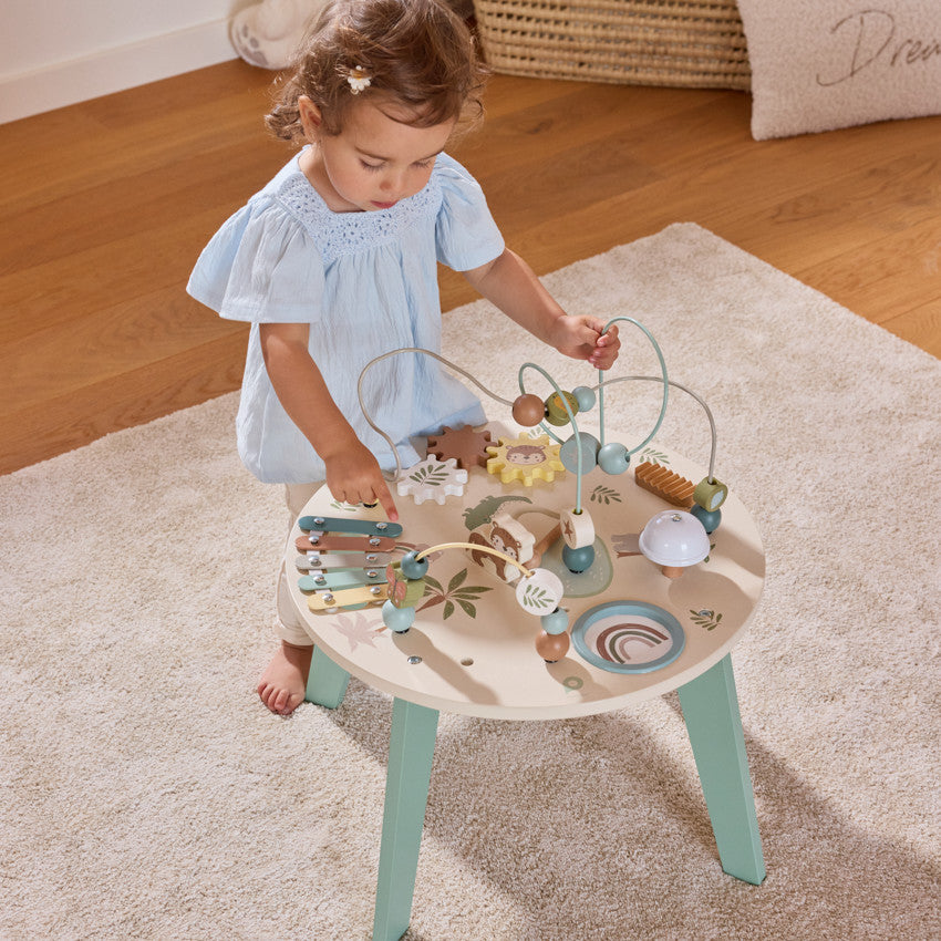 Table d'activités ludiques en bois Little Savane - Prémaman