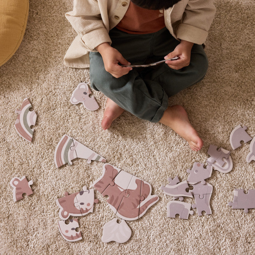 Lot de 4 puzzles évolutifs de 2 à 12 pièces Animaux - Prémaman