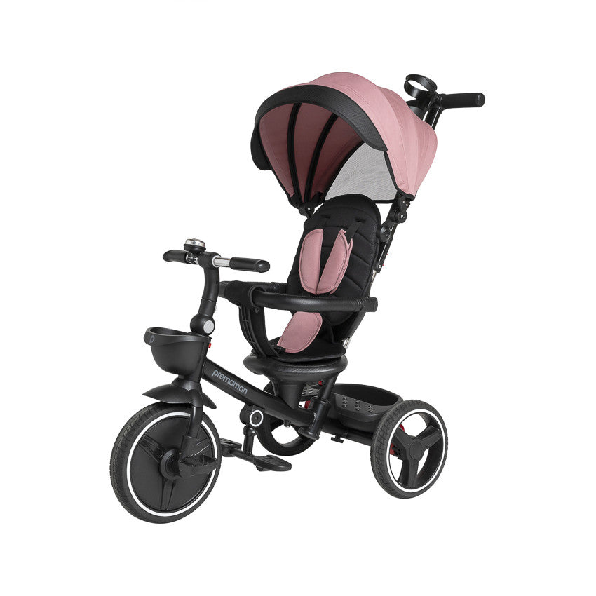 Tricycle évolutif Triky 5 en 1 rose - Prémaman