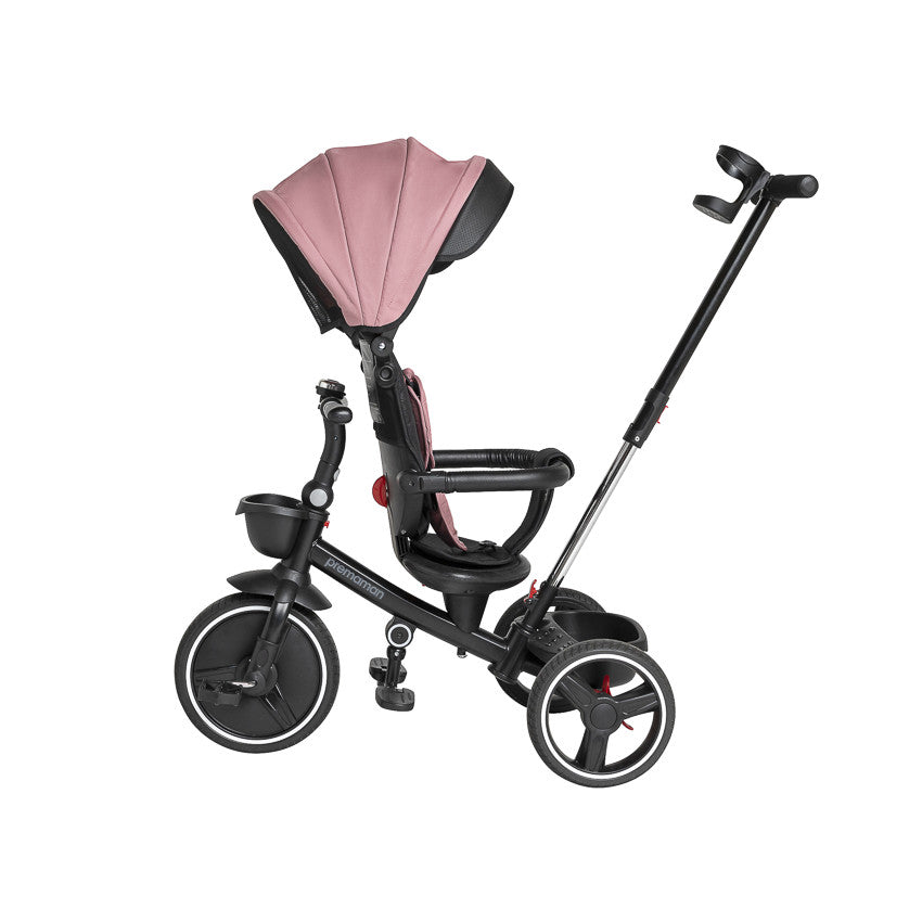Tricycle évolutif Triky 5 en 1 rose - Prémaman