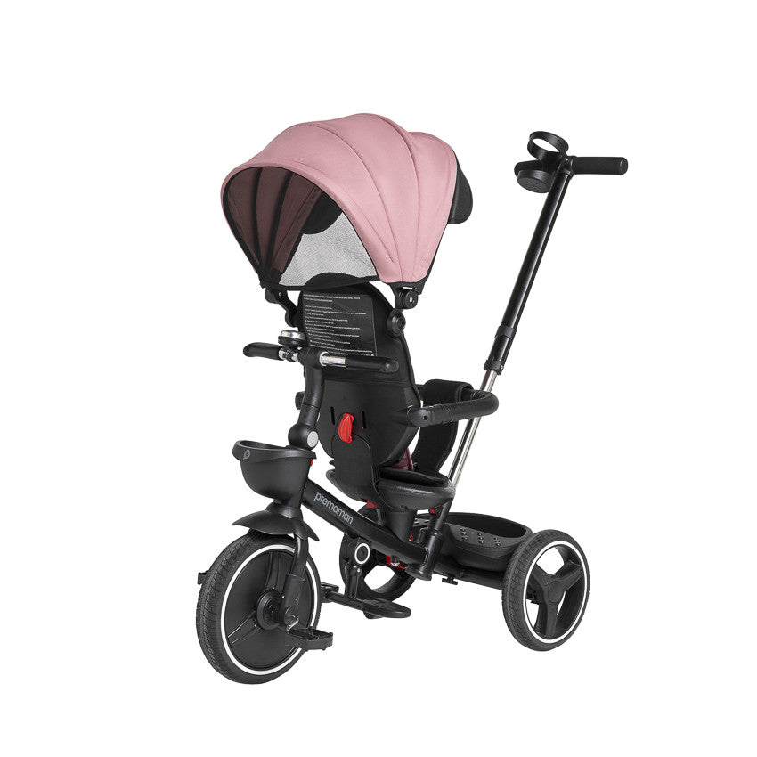 Tricycle évolutif Triky 5 en 1 rose - Prémaman