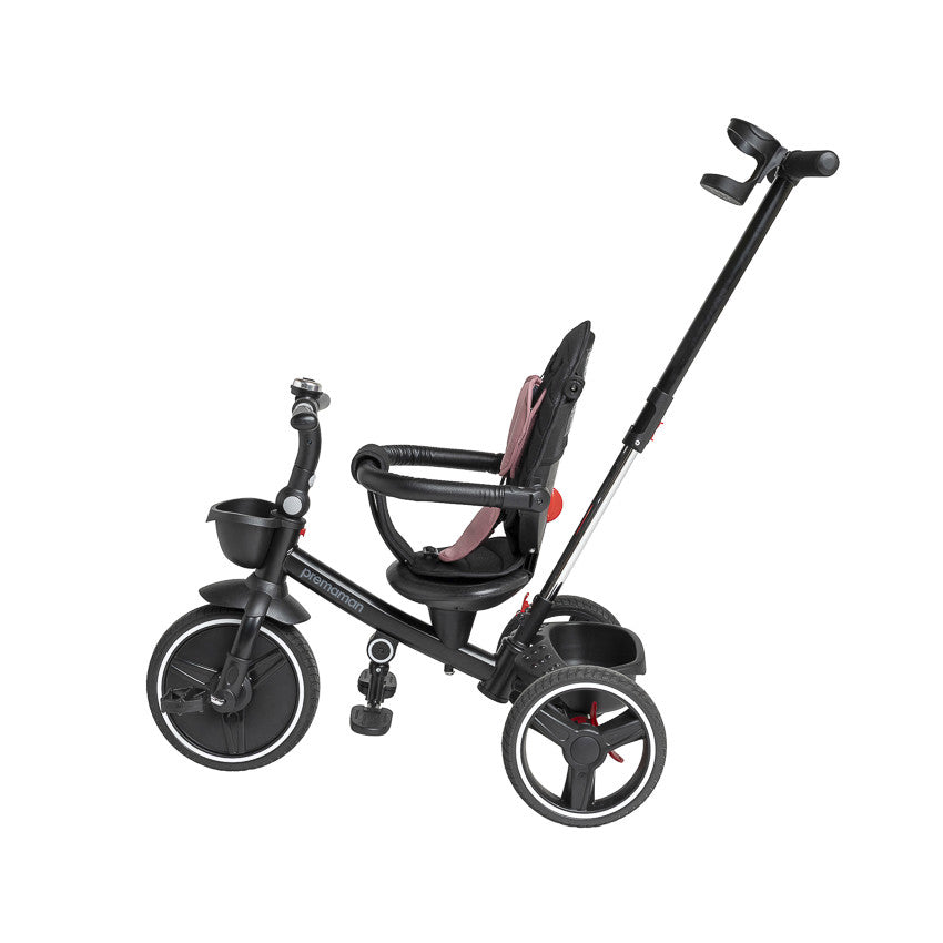 Tricycle évolutif Triky 5 en 1 rose - Prémaman